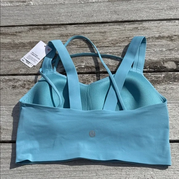 Lululemon Like a Cloud‎ Longline Bra D/DD Washed Blue Size 4 NWT